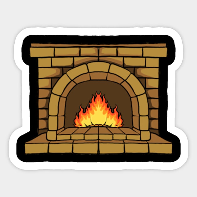 Fireplace sticker store